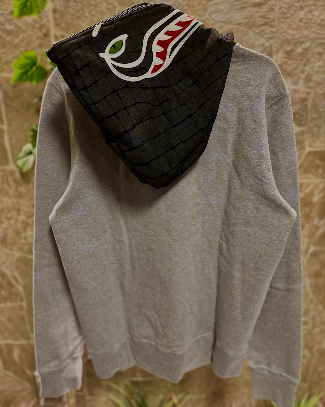 Full Zipper Hoodie BAPE x Lacoste Grey
