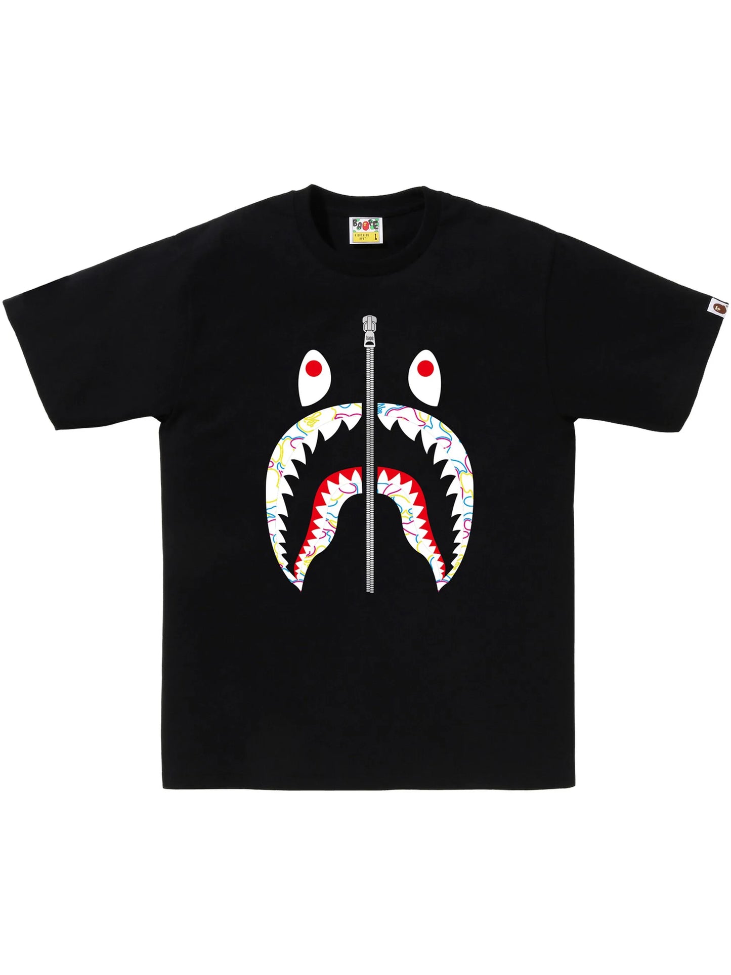 A BATHING APE® shark-print T-shirt