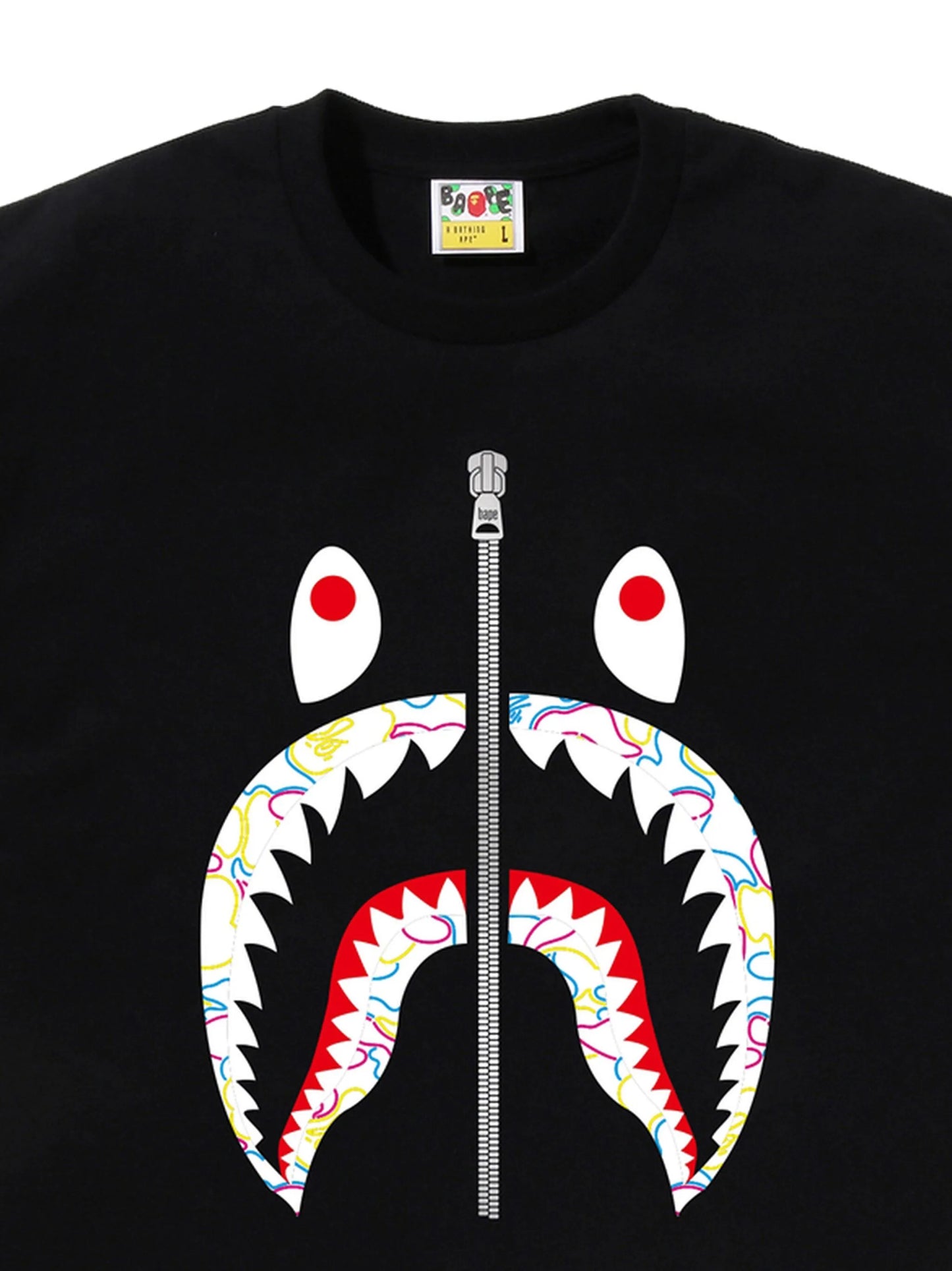 A BATHING APE® shark-print T-shirt