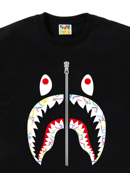 A BATHING APE® shark-print T-shirt