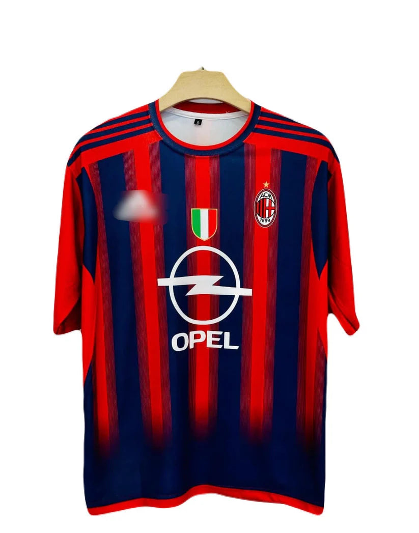 Ac Milan 2004/2005 Home Kit Nesta Five Sleeve Round nNeck P80
