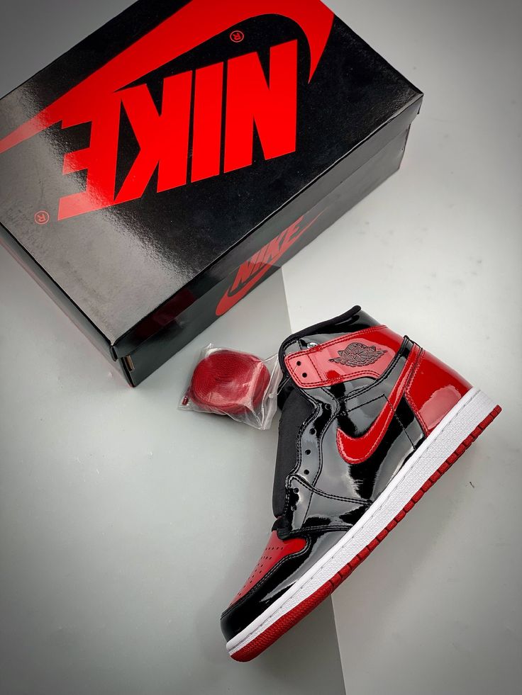 Air Jordan 1 “Bred Patent” | Glossy Red & Black