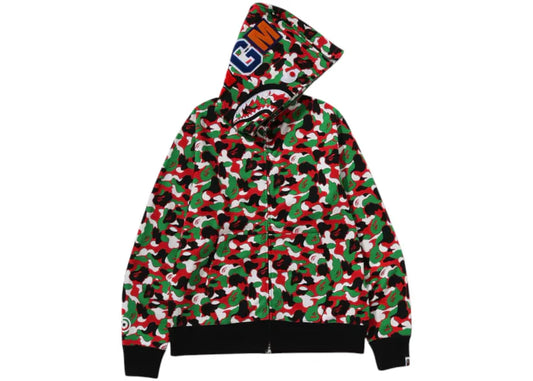 BAPE Dubai Separate Shark Full Zip Hoodie Multicolor