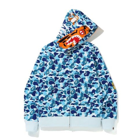 BAPE ABC Camo Tiger Full Zip Hoodie in Blue
