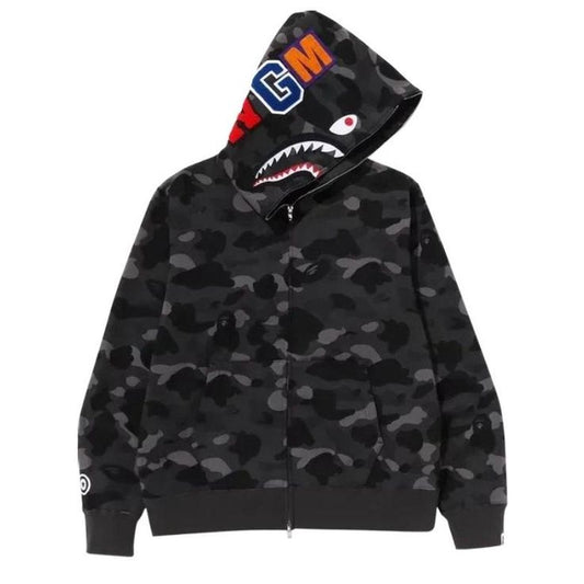 BAPE Camo Shark Gray Full Zip Hoodie