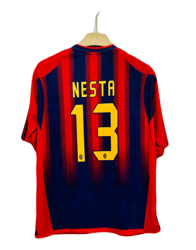 Ac Milan 2004/2005 Home Kit Nesta Five Sleeve Round nNeck P80