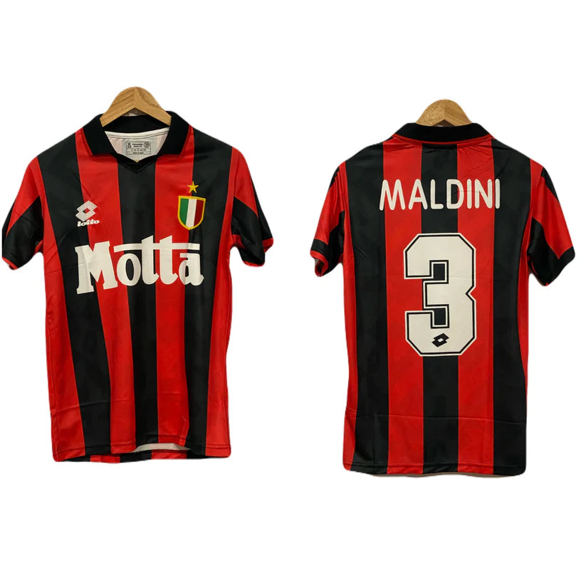 Ac Milan 1993 Home Kit Maldini Half Sleeve - P202