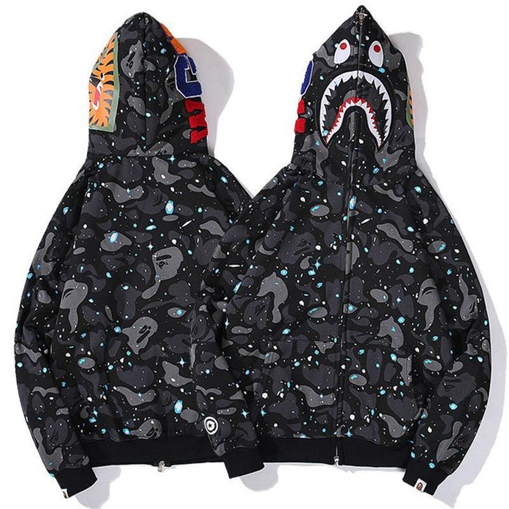 Bape Galaxy Shark Camo Full Zip Hoodie