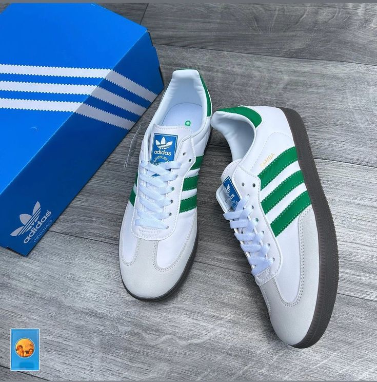 Adidas Samba White and Green