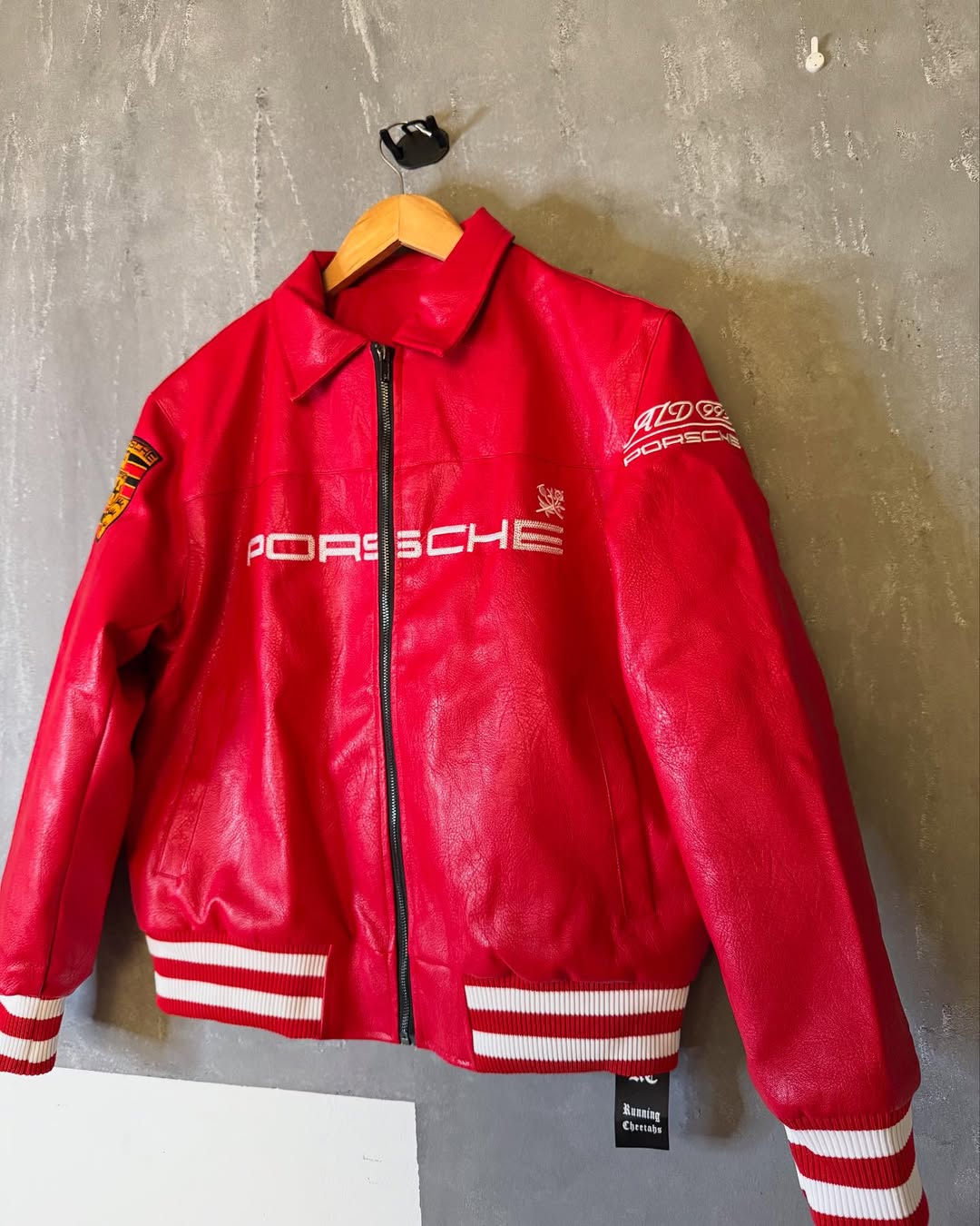 Porsche Leather Jacket in Red