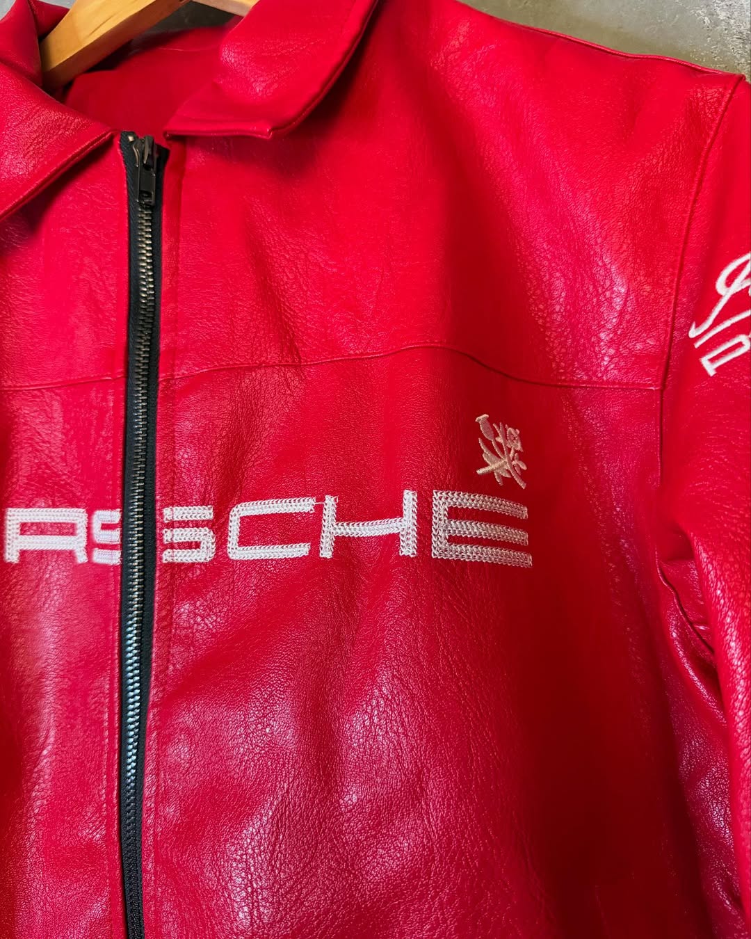 Porsche Leather Jacket in Red