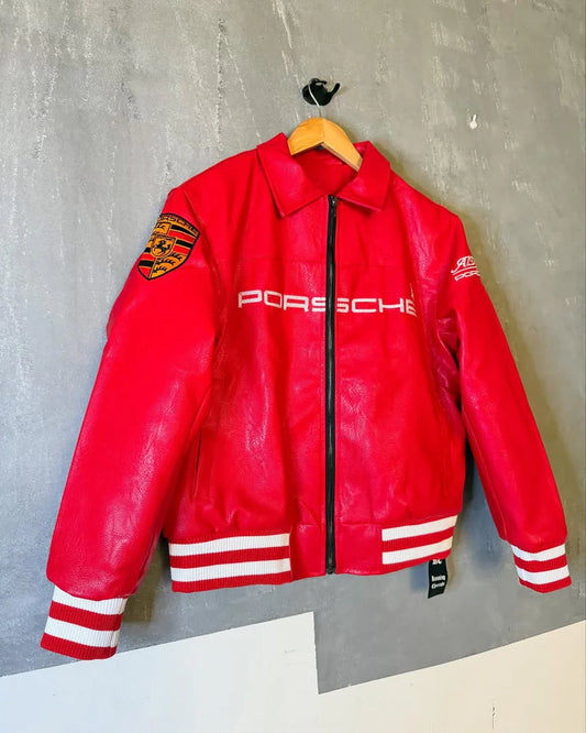 Porsche Leather Jacket in Red