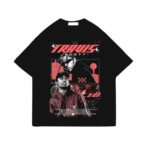 Travis Scott Printed Black T-Shirt