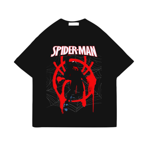 Miles Morales Black Printed T-Shirt