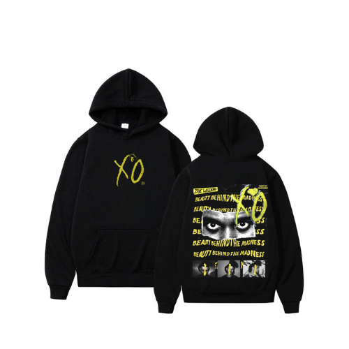 The Weeknd XO Printed Black Hoodie
