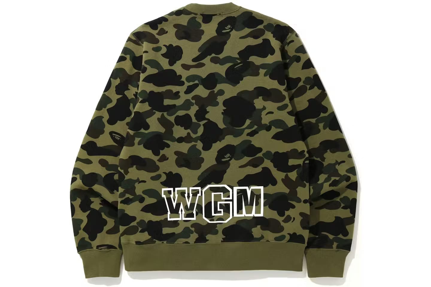 BAPE 1st Camo White Shark Crewneck