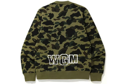 BAPE 1st Camo White Shark Crewneck