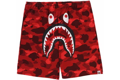 Bape ABC Shark Sweat Shorts Red