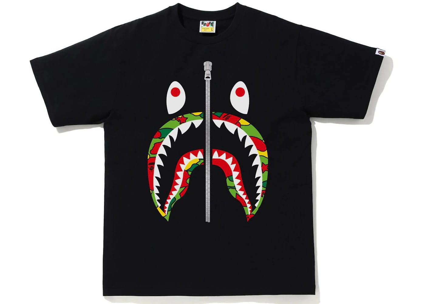 BAPE Sta Camo Shark Tee Black