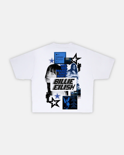 Billlie Eilish White Vintage T-Shirt