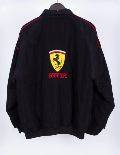 Vintage Ferrari F1 Racing Jacket: Embroidered Team Apparel