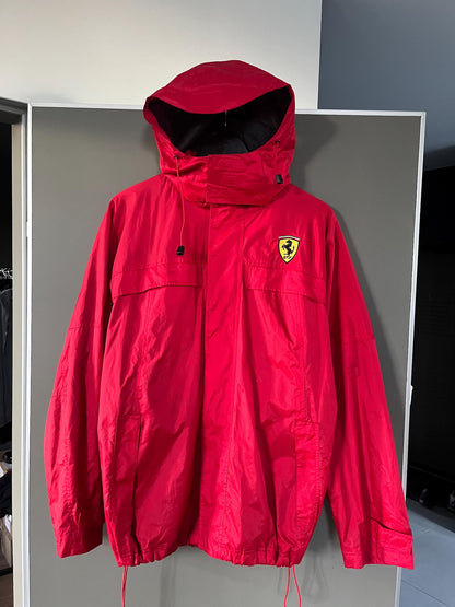 Ferrari Red Parka Windbreaker Jacket F1