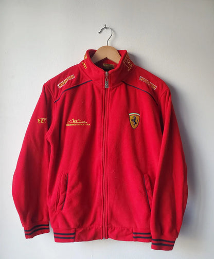 Ferrari Fleece Vest 90s Red Racing Sweater F1 Team Sport Style Michael Schumacher