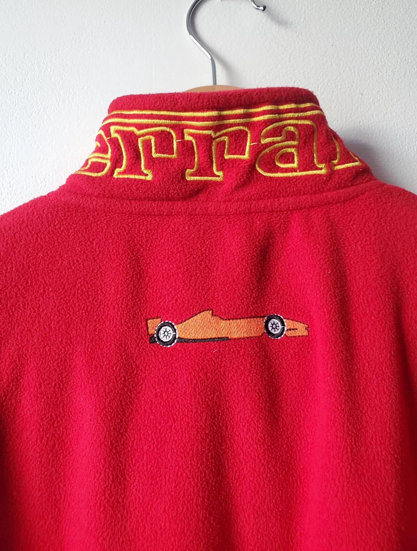 Ferrari Fleece Vest 90s Red Racing Sweater F1 Team Sport Style Michael Schumacher