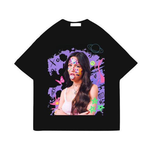 Olivia Rodrigo Black Printed T-Shirt