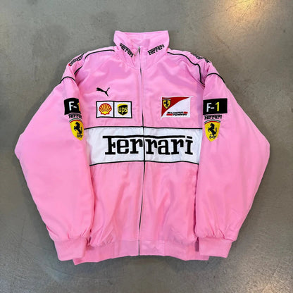 Ferrari F1 Racing Vintage Jacket in Pink