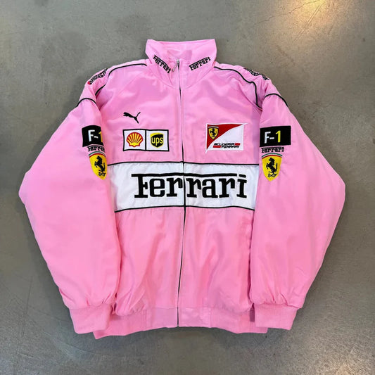 Ferrari F1 Racing Vintage Jacket in Pink