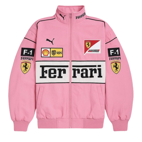 Ferrari F1 Racing Vintage Jacket in Pink