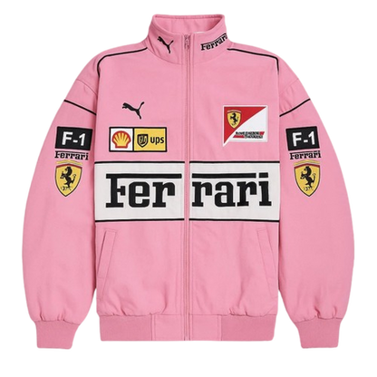 Ferrari F1 Racing Vintage Jacket in Pink