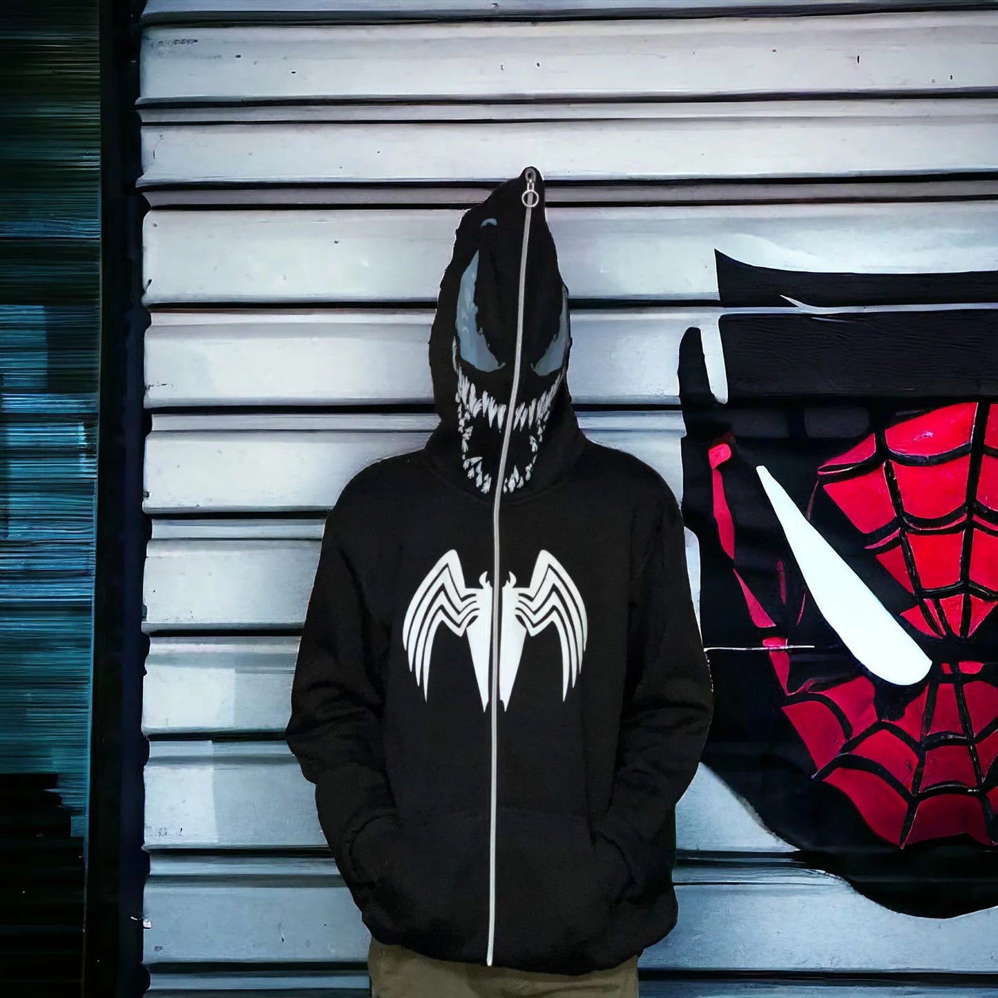 Venom Spider man Full Zipper Hoodie