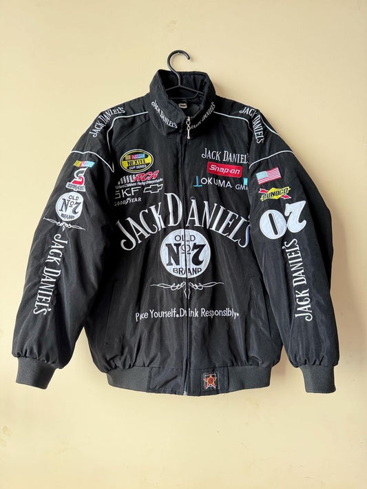 Jack Daniels Racing Fully Embroidered Jacket in Black